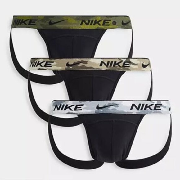 Nike Other - NIKE Dri-FIT Essential Cotton Stretch Camo Jockstrap 3 Pack Men's